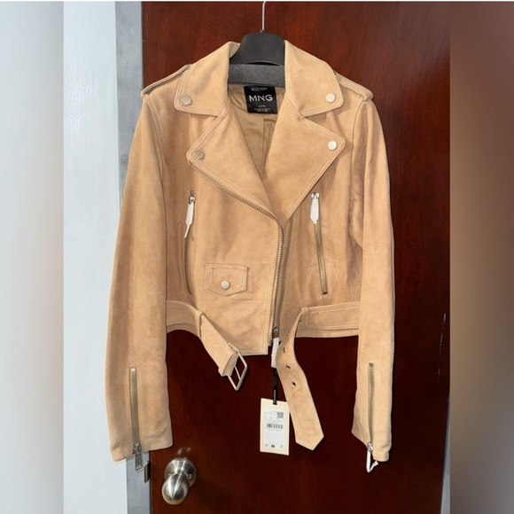 MANGO Tan 100%  Suede Jacket - Picture 5 of 13